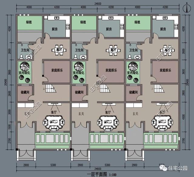 兩層別墅設計圖，經濟實用，外型美觀，布局合理。