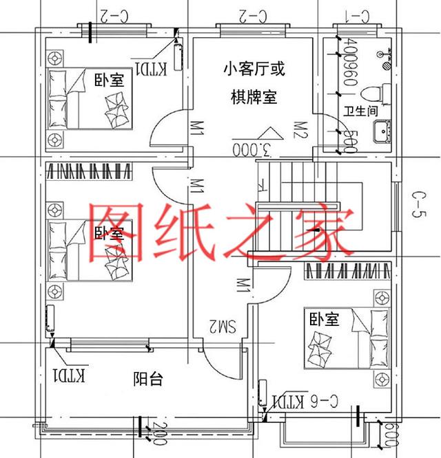 6套二層別墅設計圖，外觀美麗大方，經濟實用型住宅。