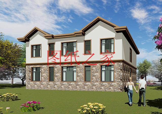 6套二層別墅設計圖，外觀美麗大方，經濟實用型住宅。