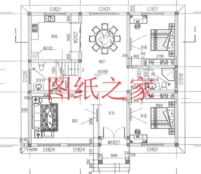 6套二層別墅設計圖，外觀美麗大方，經濟實用型住宅。