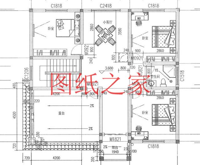 6套二層別墅設計圖，外觀美麗大方，經濟實用型住宅。
