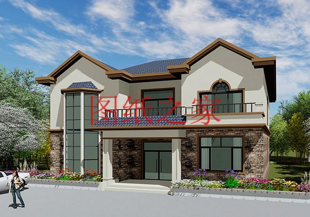 6套二層別墅設計圖，外觀美麗大方，經濟實用型住宅。