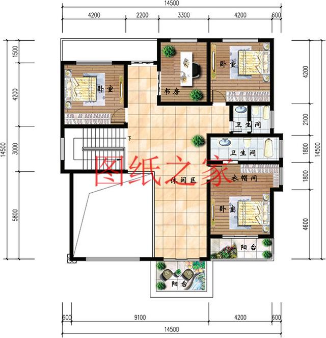 二層別墅設計圖，外觀新穎漂亮、布局科學合理，您的首選！