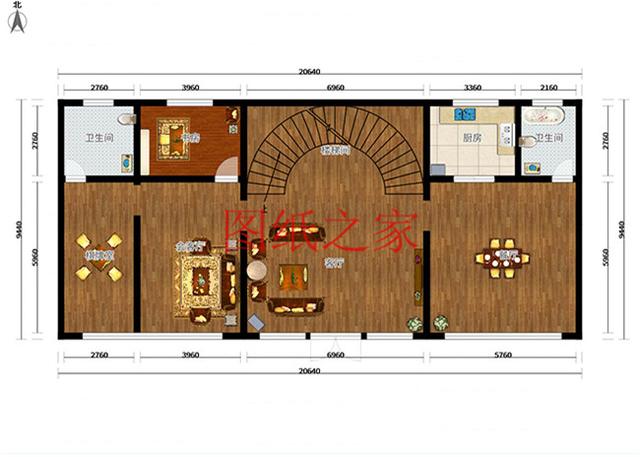 二層別墅設計圖，外觀新穎漂亮、布局科學合理，您的首選！