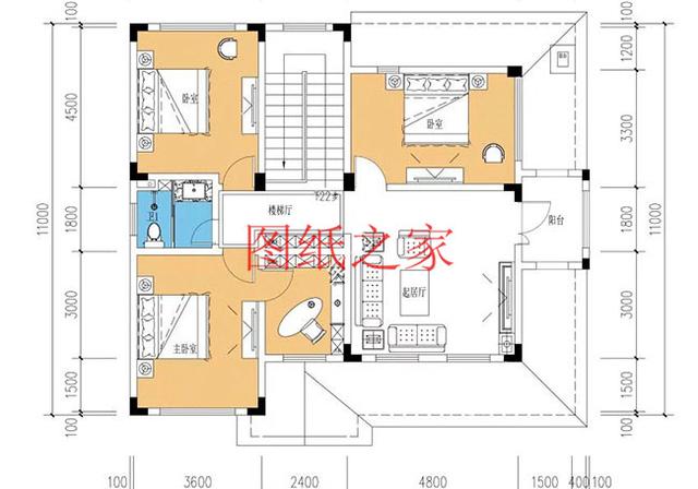 二層別墅設計圖，外觀新穎漂亮、布局科學合理，您的首選！