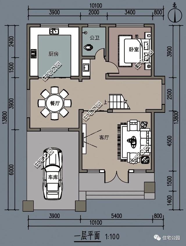 現代別墅設計圖，外觀造型簡單大方，藝術感十足。