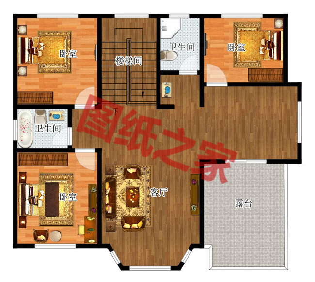 130平米左右三層農村小別墅，經典永不過時三層小洋樓