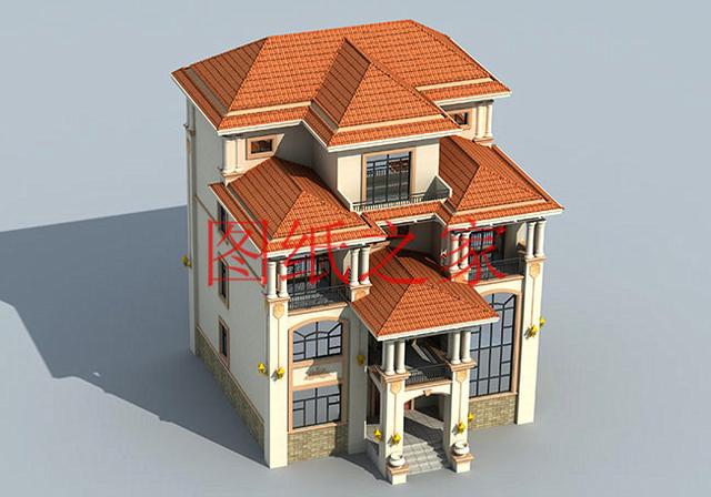 非常豪華大氣的農村四層別墅設計圖，建成之后肯定人人羨慕