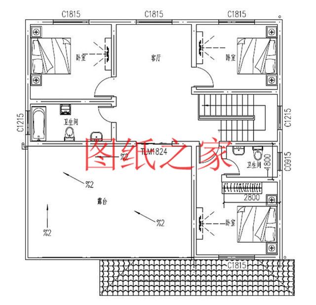 非常豪華大氣的農村四層別墅設計圖，建成之后肯定人人羨慕
