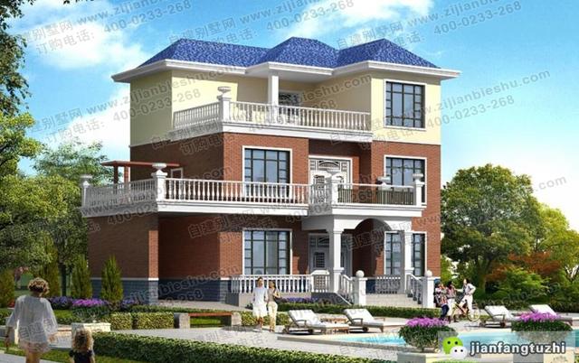 5款十分受歡迎的三層農村自建房（全套）施工效果圖，占地面積約130㎡