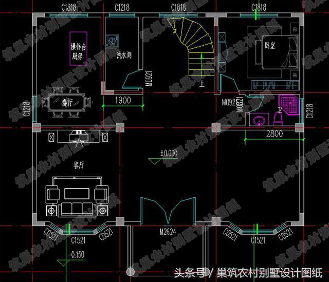 5款十分受歡迎的三層農村自建房（全套）施工效果圖，占地面積約130㎡