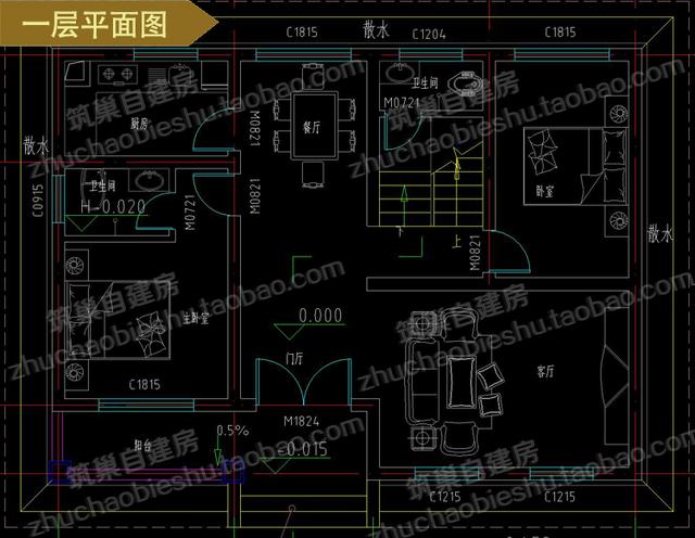 經典二層農村自建房設計施工圖，美觀大氣，居住舒適，滿足家庭住房需求