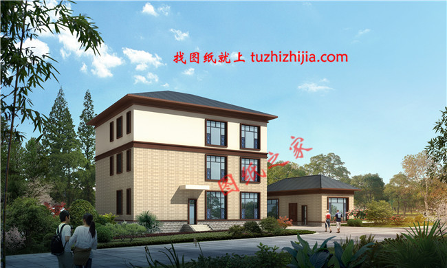 農村三層別墅設計圖紙，造價50萬左右，中式風格，沉穩內斂