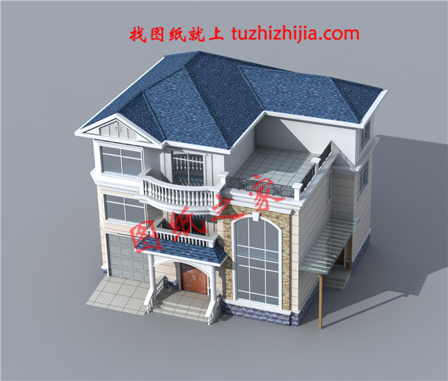 漂亮的農村三層小樓房設計圖,簡單大氣,帶車庫