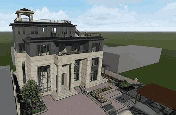 讓人一見難忘的四層平屋頂別墅設(shè)計圖，實在是令人驚艷