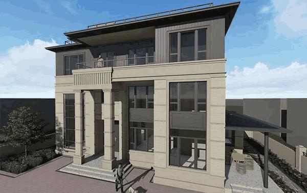 讓人一見難忘的四層平屋頂別墅設(shè)計圖，實在是令人驚艷