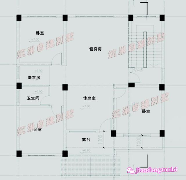 帶車庫三層新農村自建房設計圖紙及效果圖，外觀耐看，符合農村低調的生活習慣
