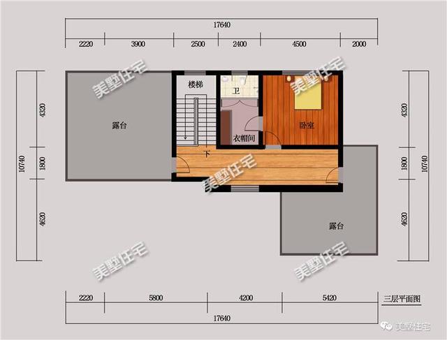 不規(guī)則宅基地建的中式別墅設(shè)計圖，開間10.74米，進(jìn)深17.64米，造價40萬