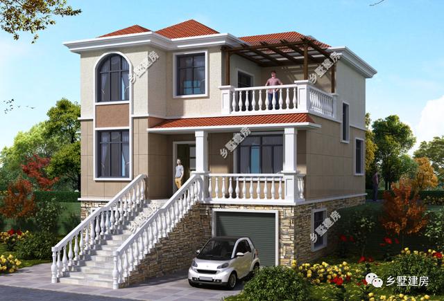 三層帶車庫別墅設(shè)計圖，外觀大氣，內(nèi)部設(shè)計合理，真是優(yōu)秀