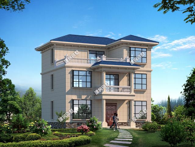 兩款三層農村別墅自建房設計圖，開間11.8米，帶神位+超大露臺