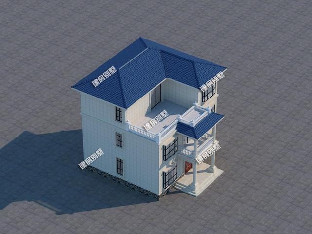 兩款三層農村別墅自建房設計圖，開間11.8米，帶神位+超大露臺
