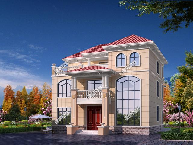 兩款三層農村別墅自建房設計圖，開間11.8米，帶神位+超大露臺