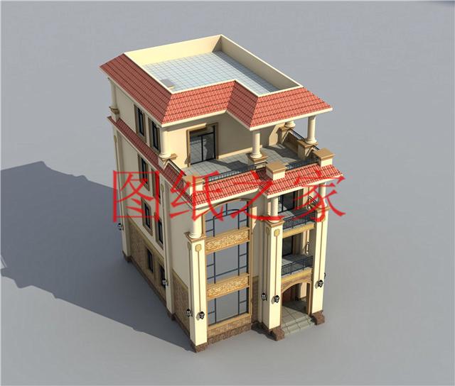 農村四層別墅設計圖，層數多，空間大，適合人口多的家庭