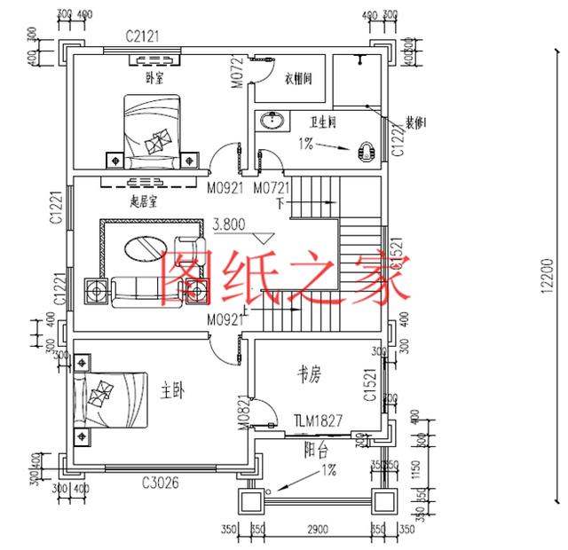 農村四層別墅設計圖，層數多，空間大，適合人口多的家庭