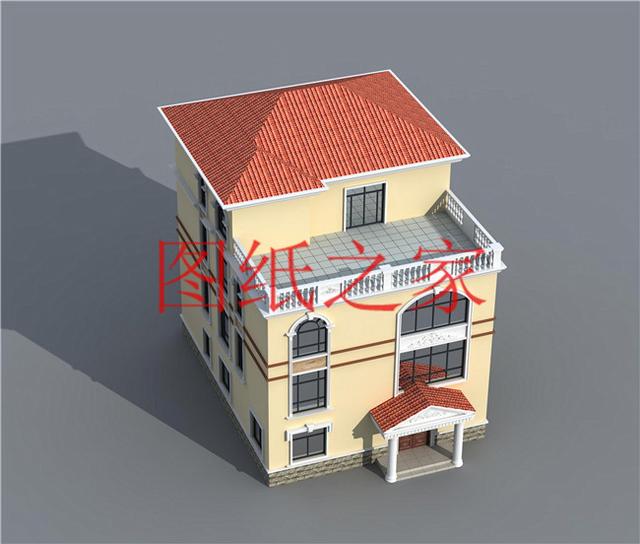 農村四層別墅設計圖，層數多，空間大，適合人口多的家庭