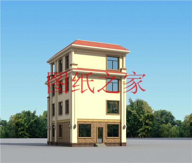 農村四層別墅設計圖，層數多，空間大，適合人口多的家庭