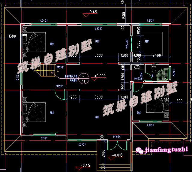 一層半農村自建別墅設計圖，可以拿回家給父母盡盡孝心了