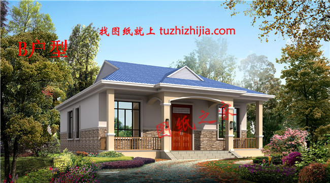 最漂亮的一層平房圖片及設(shè)計(jì)圖，造價(jià)18萬左右，結(jié)構(gòu)簡單易于施工