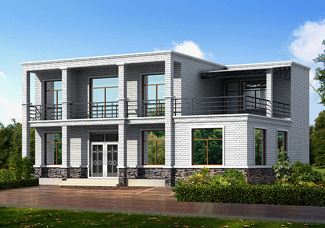 超好看的平頂二層樓圖片大全，比坡屋頂更經濟實惠！