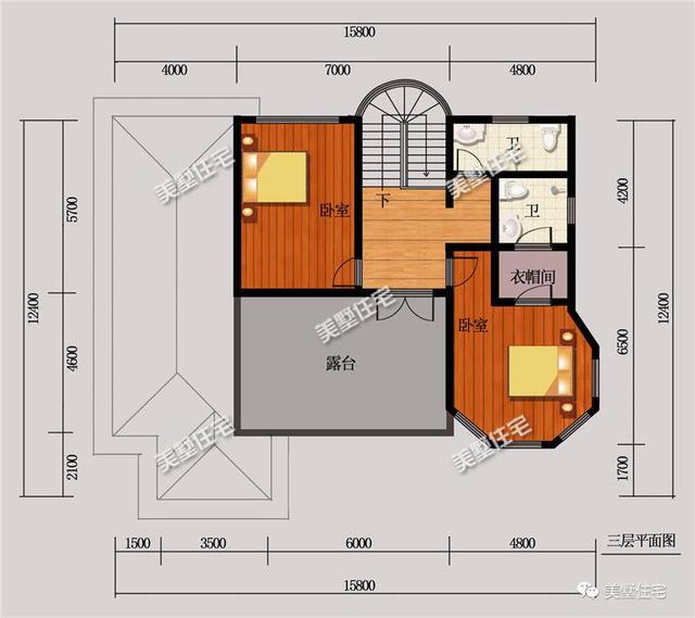 無院子不別墅，兩款帶院子的三層別墅設計圖