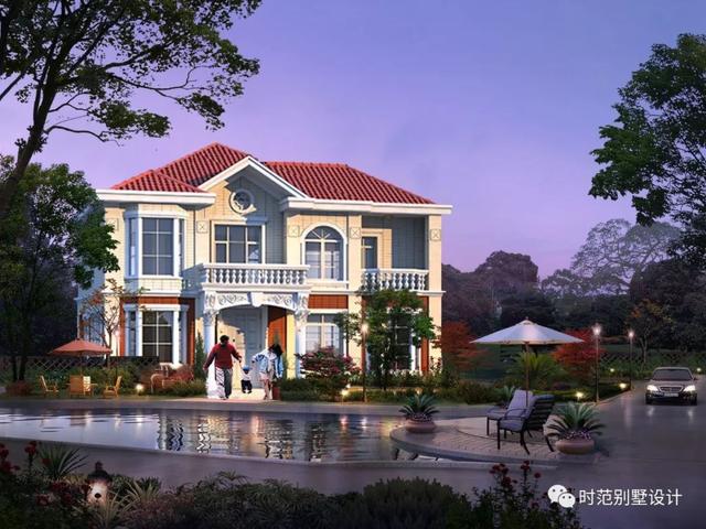 簡潔二層歐式別墅設計圖，低調、簡潔、田園、舒適，適合自建