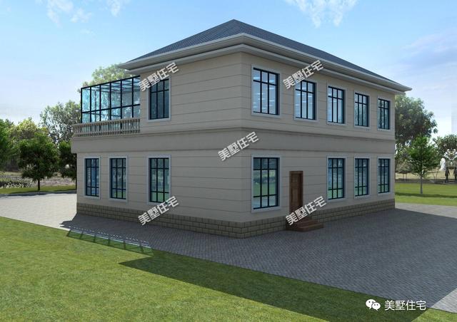 農(nóng)村二層別墅設(shè)計圖，4室2廳+娛樂室+陽光房，布局好，居住舒適