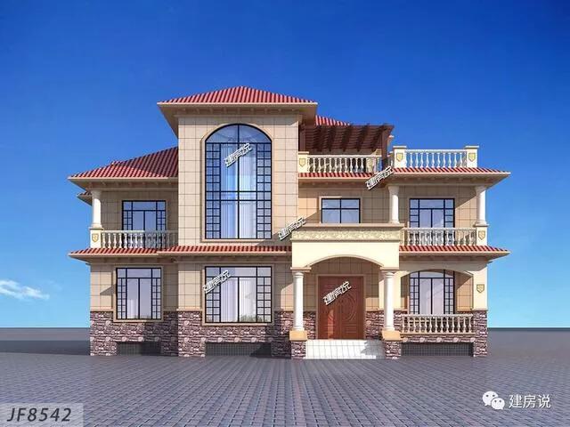 今日推薦別墅設計圖，家里有宅基地的建起來了