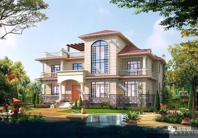 今日推薦別墅設計圖，家里有宅基地的建起來了