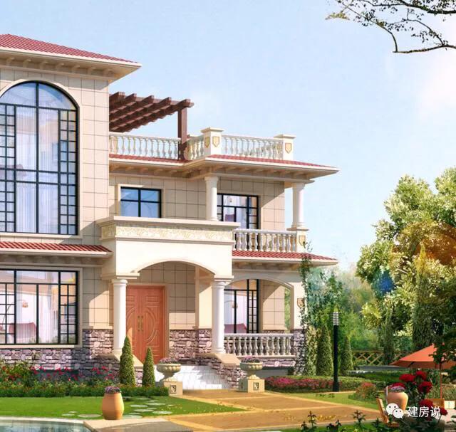 今日推薦別墅設計圖，家里有宅基地的建起來了