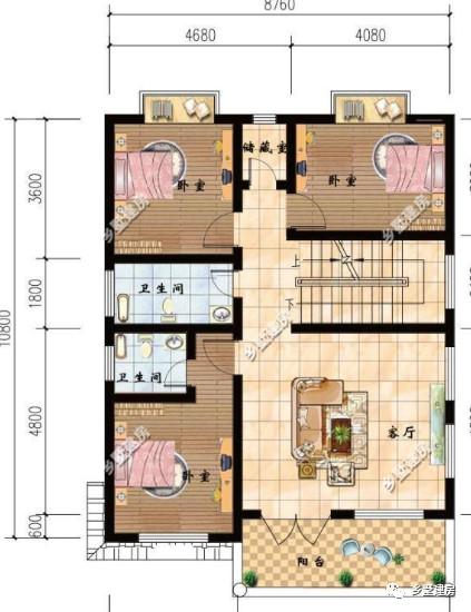 兩棟小開間農村別墅設計圖，檔次看起來都不低