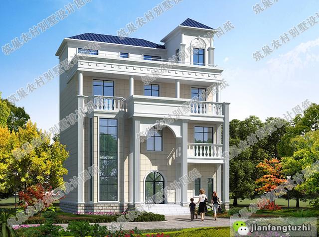 四層小戶型農(nóng)村自建房全套CAD設(shè)計(jì)施工圖，6廳7臥，主體造價(jià)30萬(wàn)左右