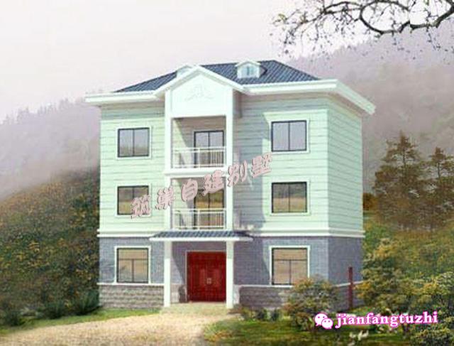 三層農村自建別墅設計圖，造價經濟，簡約接地氣