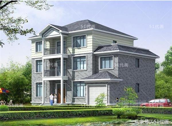 復式3層獨棟別墅全套設計施工圖紙，外觀造型簡潔大氣，功能分區合理