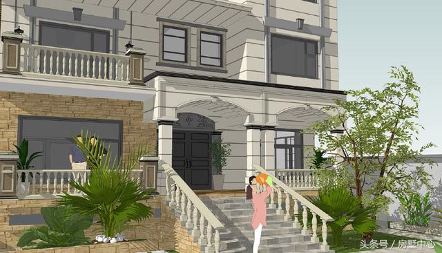 歐式三層別墅設計圖，帶游泳池+菜園，大概是所有人的理想住所了