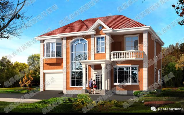 今年爆款二層中式平屋頂自建房設計圖紙，簡單大氣，造價不高，施工簡便