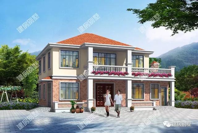 三款帶煙囪裝飾的農村自建房設計圖，外觀設計的都很漂亮