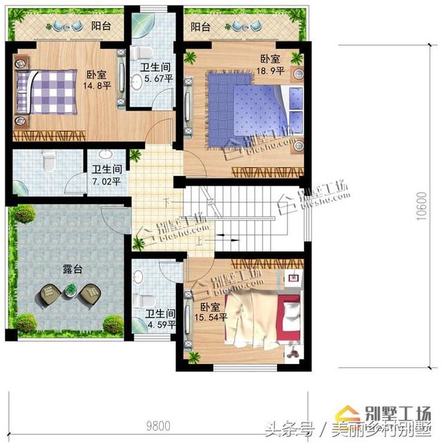 三層意大利風格占地140平框架結構農村自建房全套設計施工效果圖