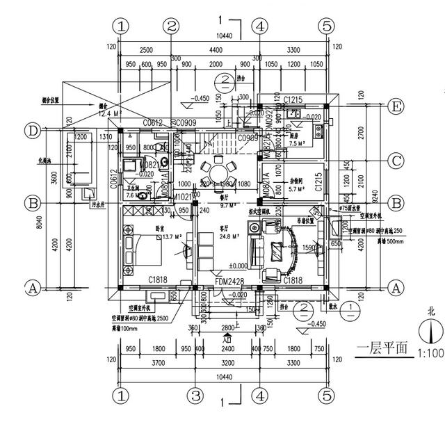 農村二層日式風格房屋設計圖，占地100平米，戶型設計還是非常合理的