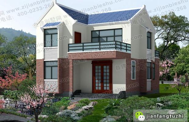 2款占地面積80平左右二層農村自建房全套設計施工圖，戶型簡單大方，造價不高