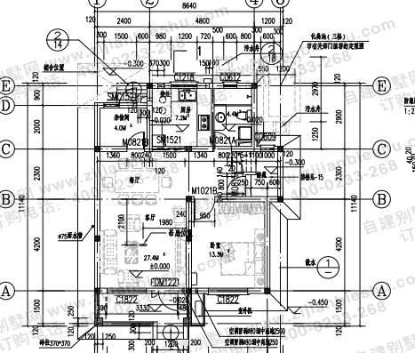 2款占地面積80平左右二層農村自建房全套設計施工圖，戶型簡單大方，造價不高